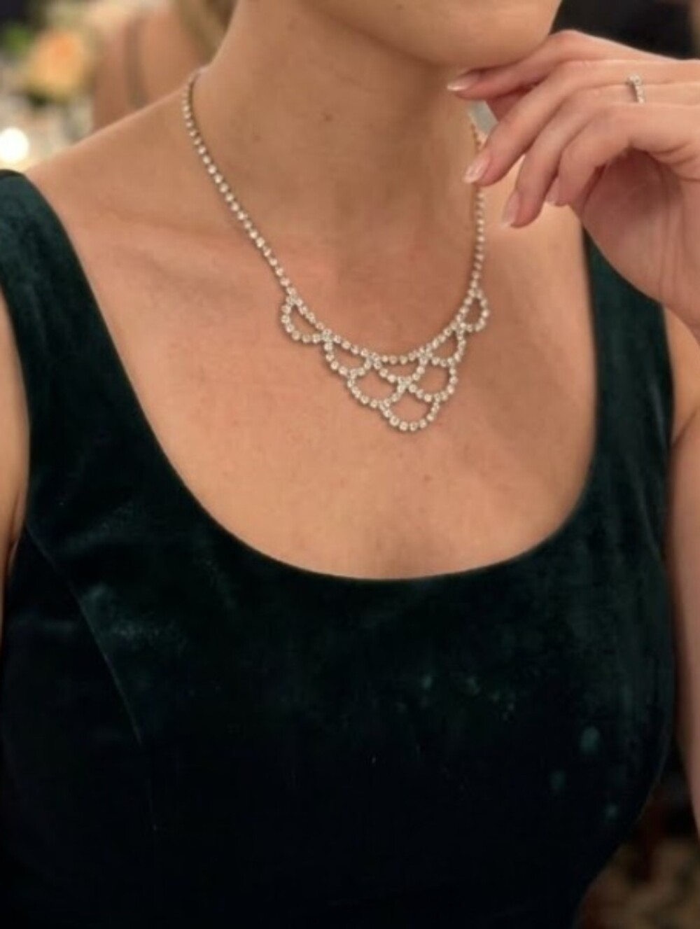 Crystal Necklace and Earrings Set